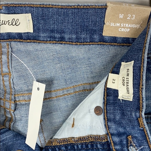 NWT Madewell Slim straight crop size 23 - Picture 6 of 6